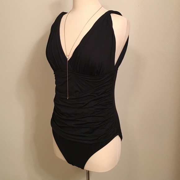 Black one piece swimsuit