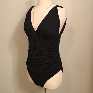 Black one piece swimsuit