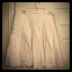 LOFT white linen skirt.