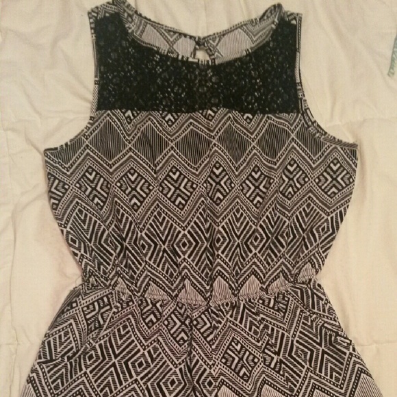 NWOT black and white romper!!!