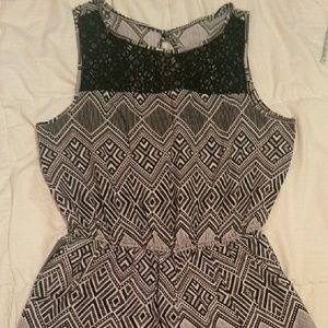 NWOT black and white romper!!!