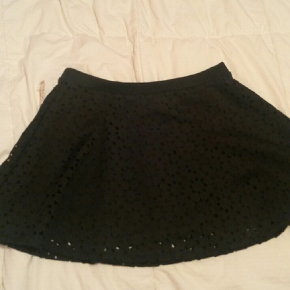 NWT black cut out design mini skirt!