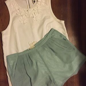Mint chiffon shorts