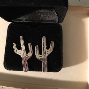 Sterling Silver Cactus Earrings