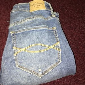 Ripped blue jeans
