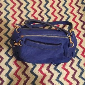 ??Royal Blue Faux suede and leather handbag