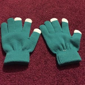 Blue gloves
