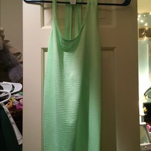 Reebok neon green tank top