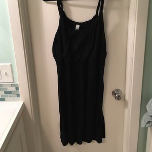 Twisted strap black sundress