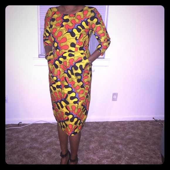 Chic Ankara Cotton Dress.