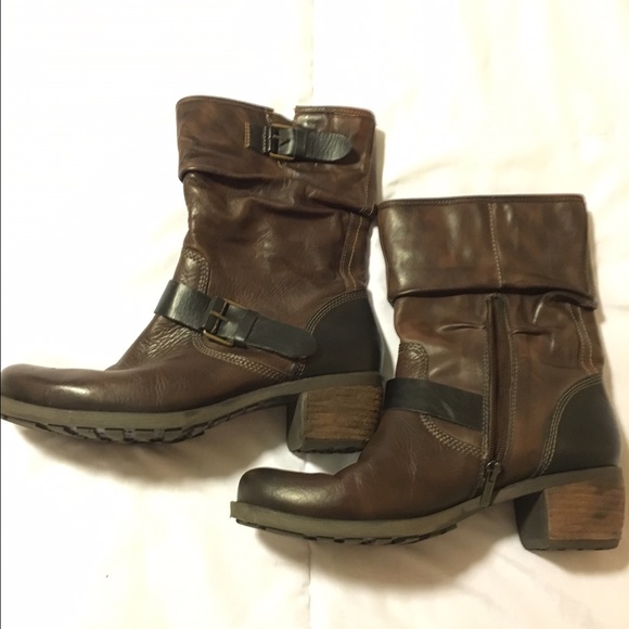 Cute brown leather boots