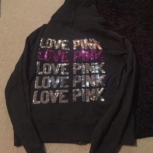 Victoria's Secret pink zip sweatshirt