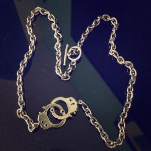 Silver Handcuff Necklace