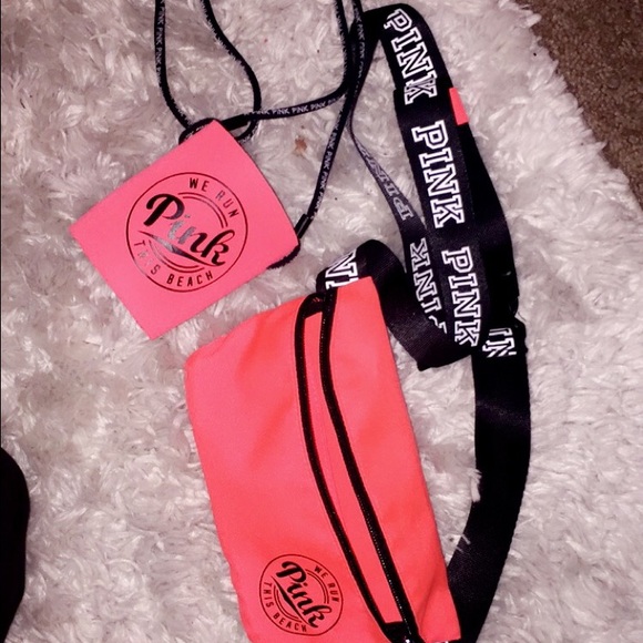 PINK Fanny Pack and Coozie