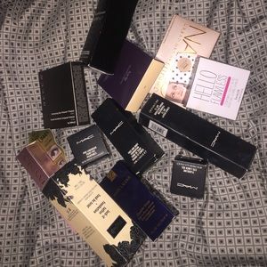 Bunch of empty makeup boxes