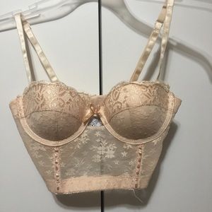 Forever 21 nude bralette bustier crop top