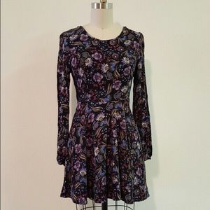 Long sleeve fit and flare floral dress by F21