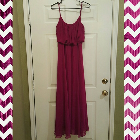 Raspberry maxi dress