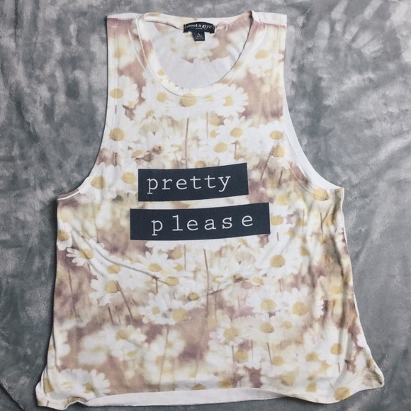 pretty please floral tank