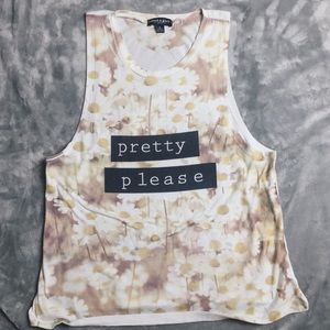 pretty please floral tank