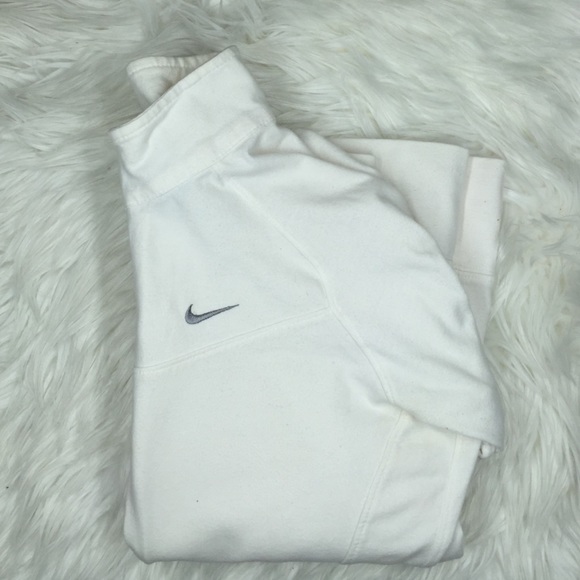 White Nike zip-up sweater