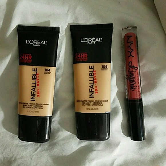 Loreal foundation, nyx lingerie