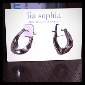 Silver hoop earrings