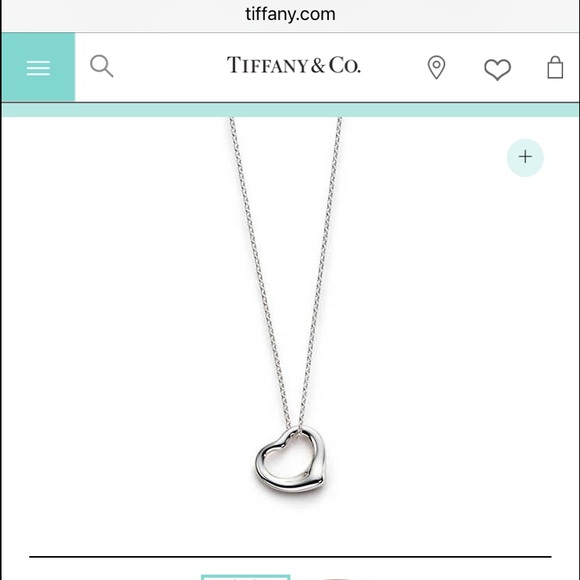 11mm Tiffany silver heart pendant