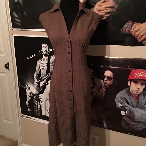 Brown button up H&M dress!