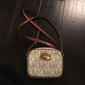 Michael Kors white signature Crossbody