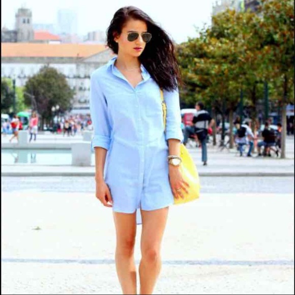 Zara yellow shirt dress Zara yellow shirt dress
