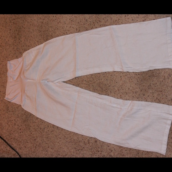 White Linen Pants NEVER WORN
