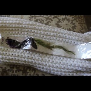 Purple and Green Feather Hair Clip