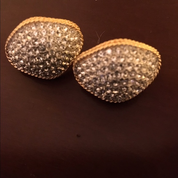 Joan Rivers pave earrings
