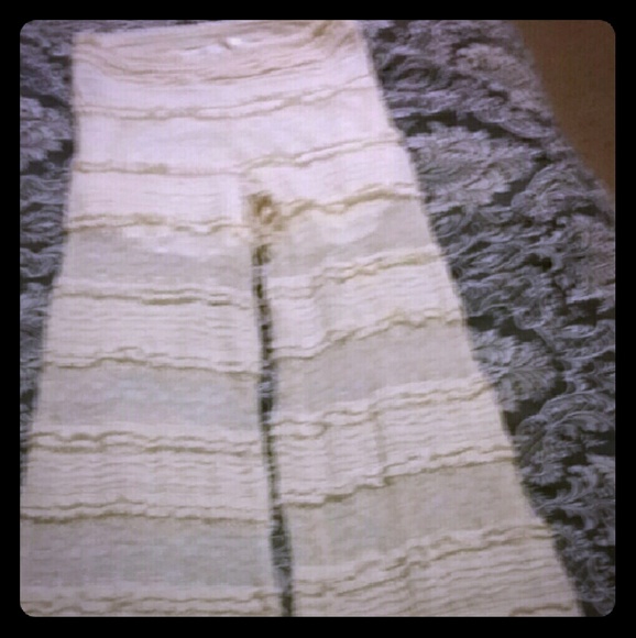 Lace palazzo style pants