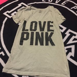 💕VS Pink T-Shirt off white grey color
