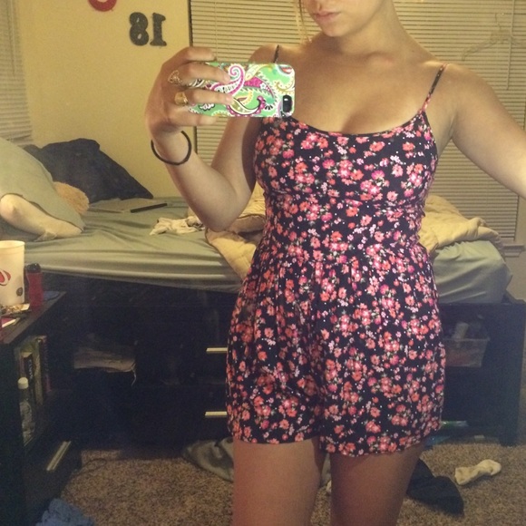 A cute flowery romper