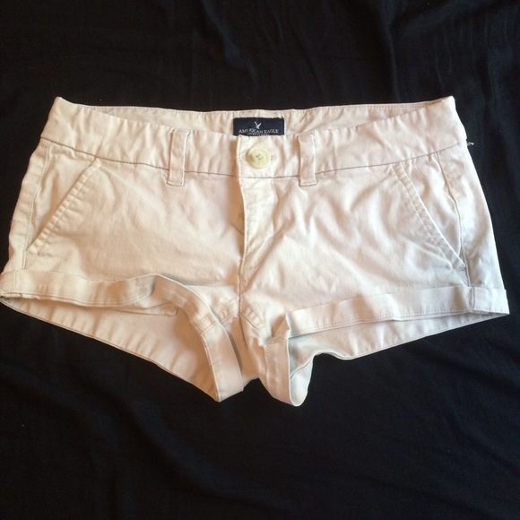 White Cotton Shorts - Picture 1 of 3