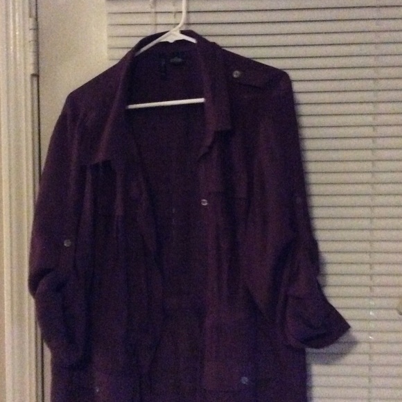 Purple 3/4 sleeve "jacket"