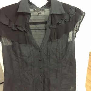 black Bebe button down blouse button down🤑