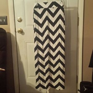 Chevron maxi skirt