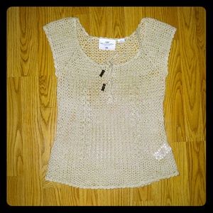 L.O.G.G. by H&M crochet cap sleeve top