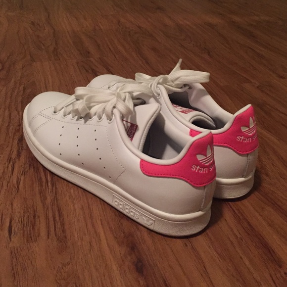 White and Pink Stan Smiths