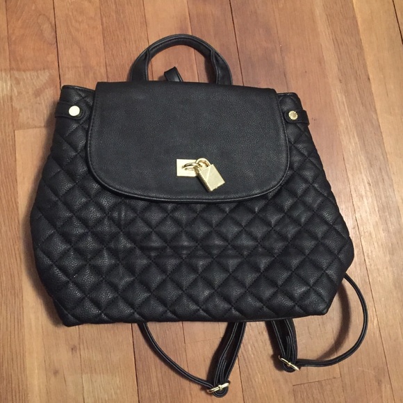 Black Steve Madden mini backpack