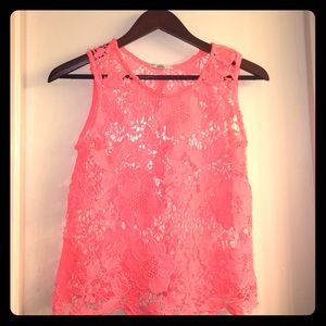 Floral lace crop top