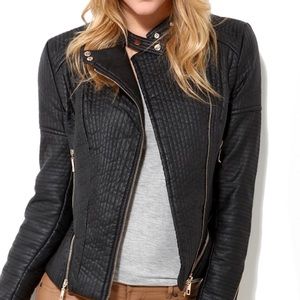 New Black Glamorous side zip jacket