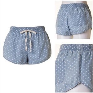 Chambray Polka Dot Shorts
