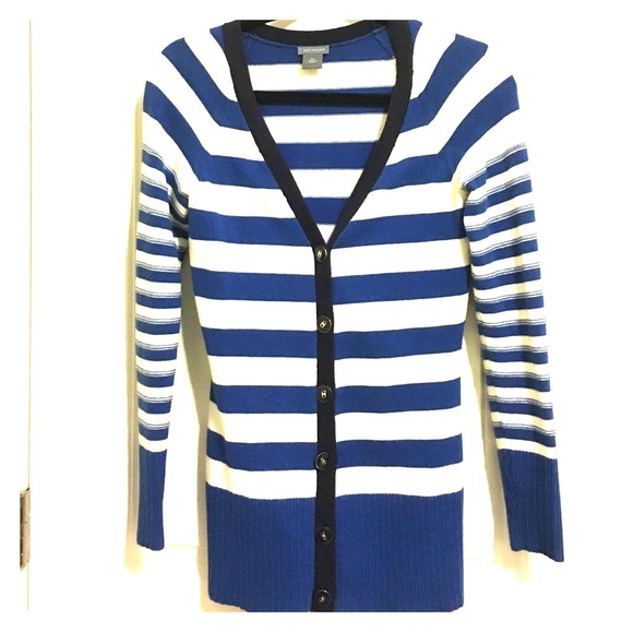 Striped Long Ann Taylor Cardigan