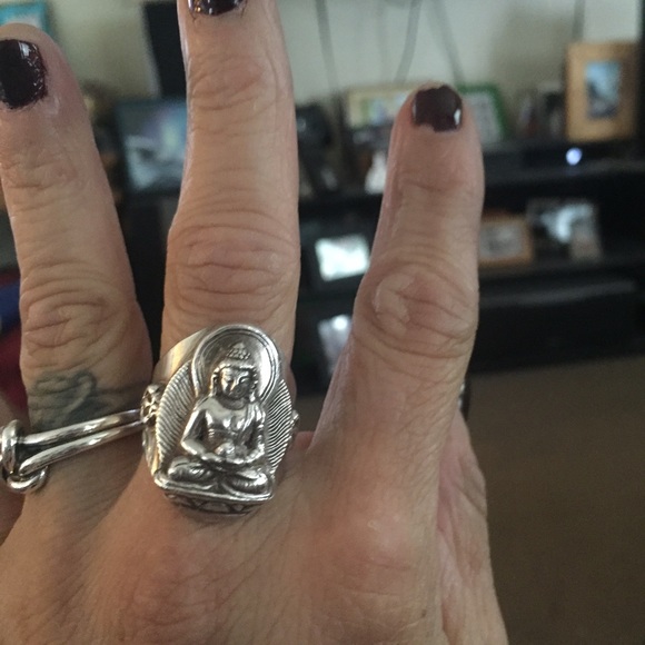 Sterling silver Buddha size 10.