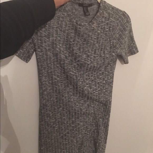 grey short t-shirt dress